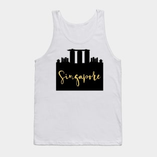 SINGAPORE DESIGNER SILHOUETTE SKYLINE ART Tank Top